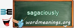 WordMeaning blackboard for sagaciously
